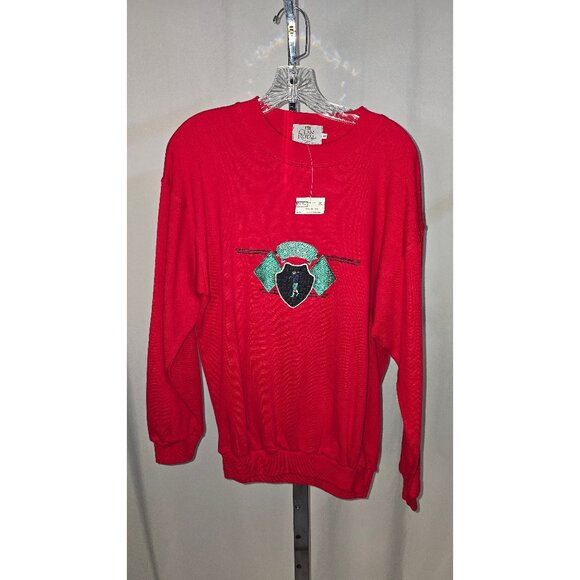 Clan Royal St. Andrews golf course Long Sleeve Sweater - Red - Size S - NWT - Picture 1 of 5